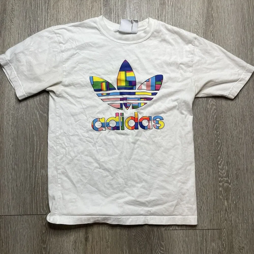 Adidas Originals Men’s Multicolor Floating Trefoil T-Shirt Size Small